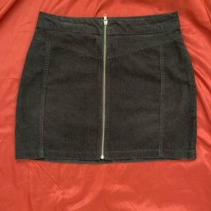 Brown Skirt w Gold Zipper